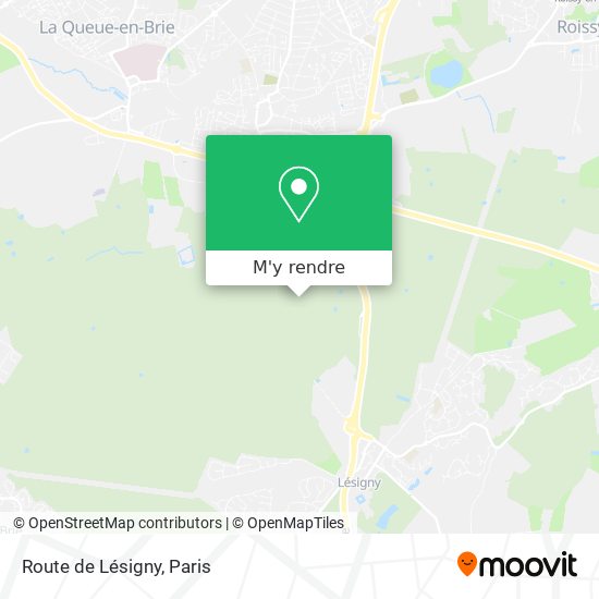 Route de Lésigny plan