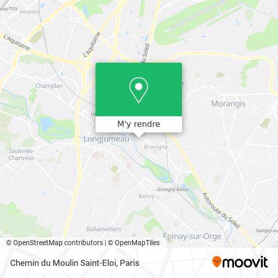 Chemin du Moulin Saint-Eloi plan