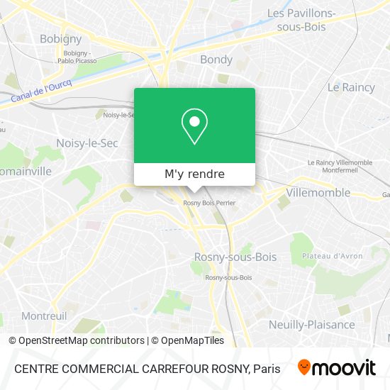 CENTRE COMMERCIAL CARREFOUR ROSNY plan