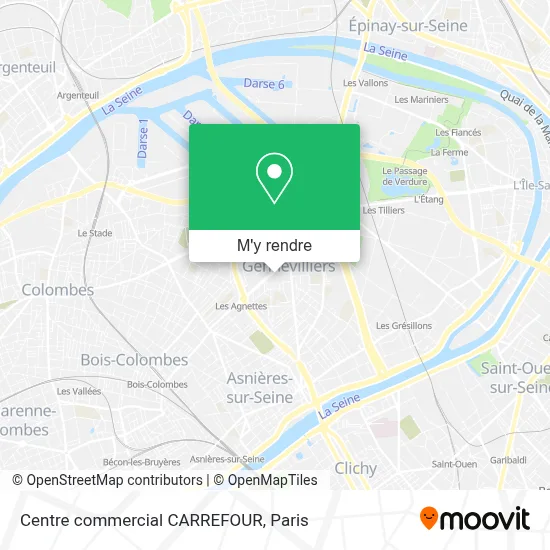 Comment aller à Centre commercial CARREFOUR à Gennevilliers en métro ...
