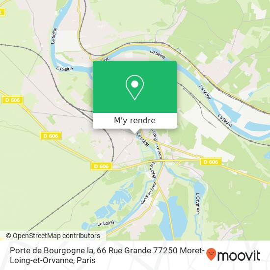 Porte de Bourgogne la, 66 Rue Grande 77250 Moret-Loing-et-Orvanne plan