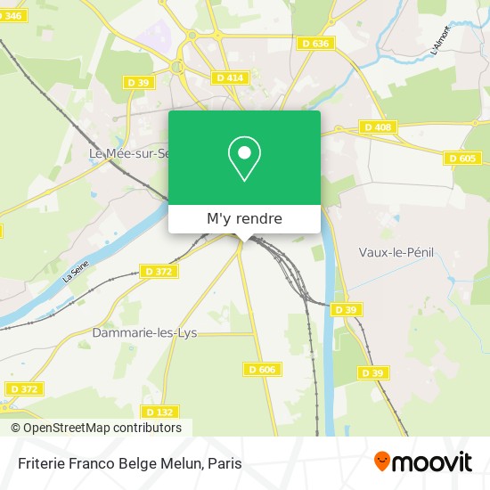 Friterie Franco Belge Melun plan