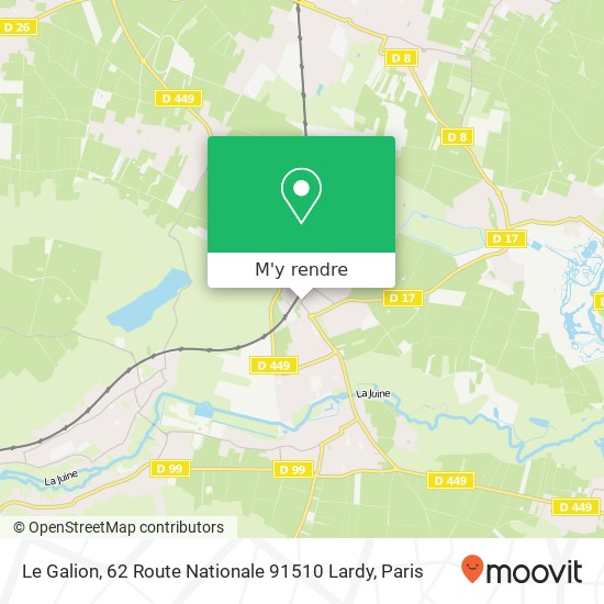 Le Galion, 62 Route Nationale 91510 Lardy plan