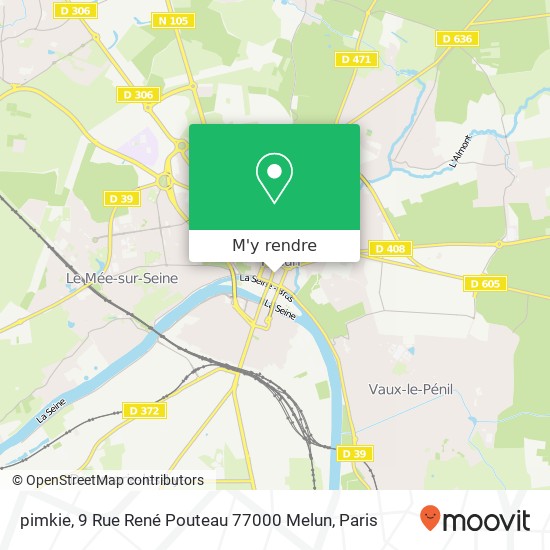 pimkie, 9 Rue René Pouteau 77000 Melun plan