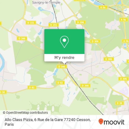 Allo Class Pizza, 6 Rue de la Gare 77240 Cesson plan