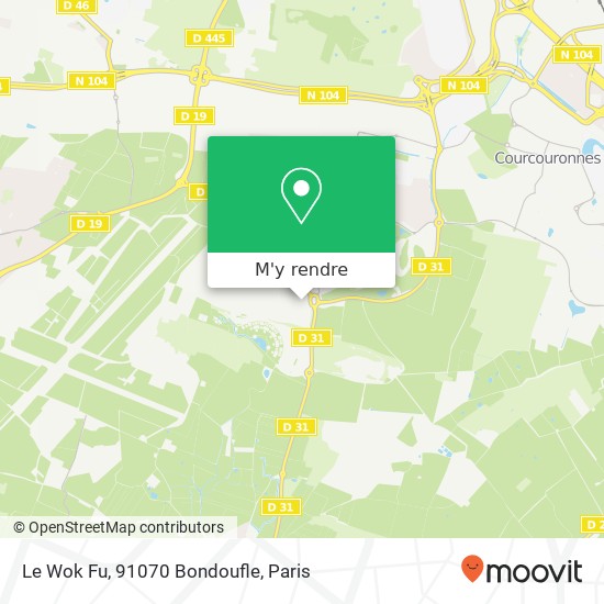 Le Wok Fu, 91070 Bondoufle plan