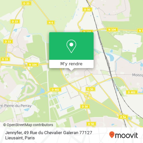 Jennyfer, 49 Rue du Chevalier Galeran 77127 Lieusaint plan