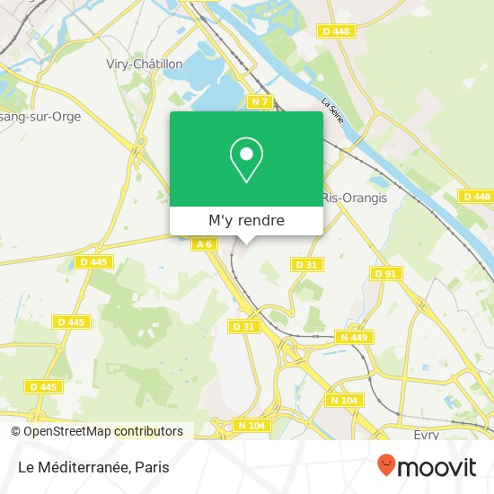 Le Méditerranée, 3 Rue Masséna 91350 Grigny plan