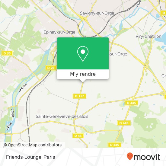 Friends-Lounge, 89 Route de Corbeil 91390 Morsang-sur-Orge plan