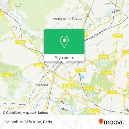 Columbus Cafe & Co, 1 Place du Grand-Ouest 91300 Massy plan