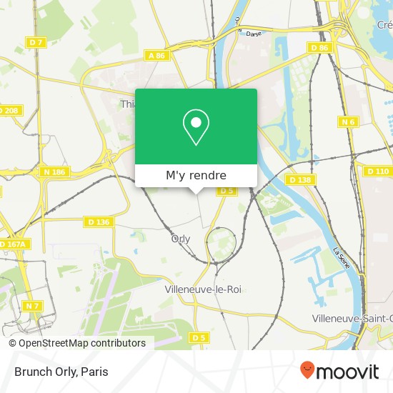 Brunch Orly, 81 Avenue des Martyrs de Châteaubriant 94310 Orly plan