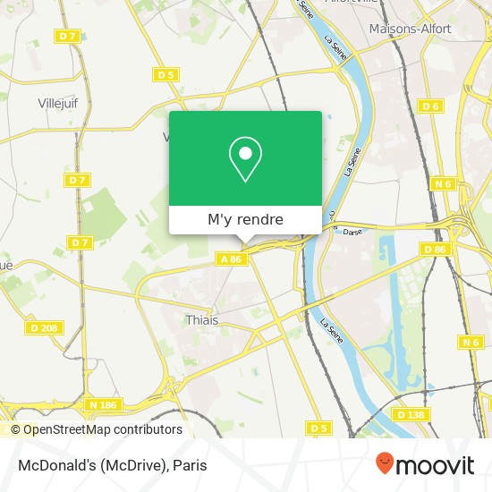 McDonald's (McDrive), 112 Boulevard de Stalingrad 94600 Choisy-le-Roi plan