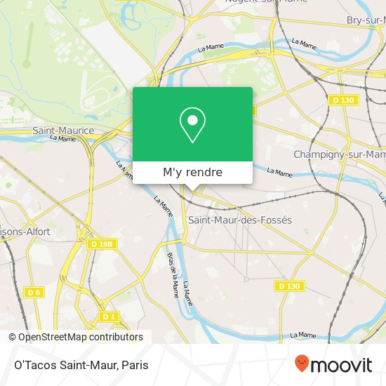 O'Tacos Saint-Maur, 20 Rue de la Varenne 94100 Saint-Maur-des-Fossés plan