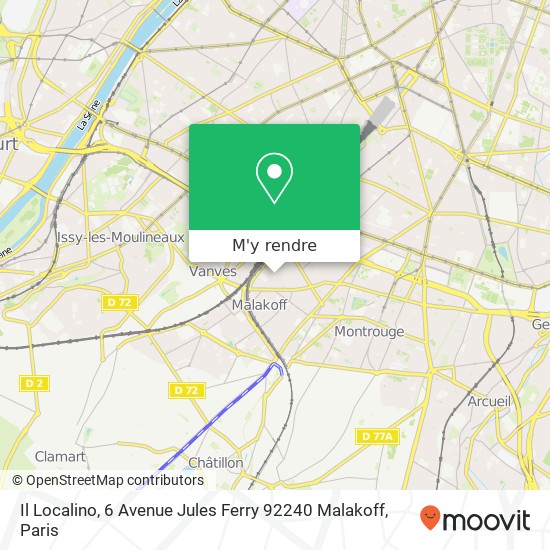 Il Localino, 6 Avenue Jules Ferry 92240 Malakoff plan