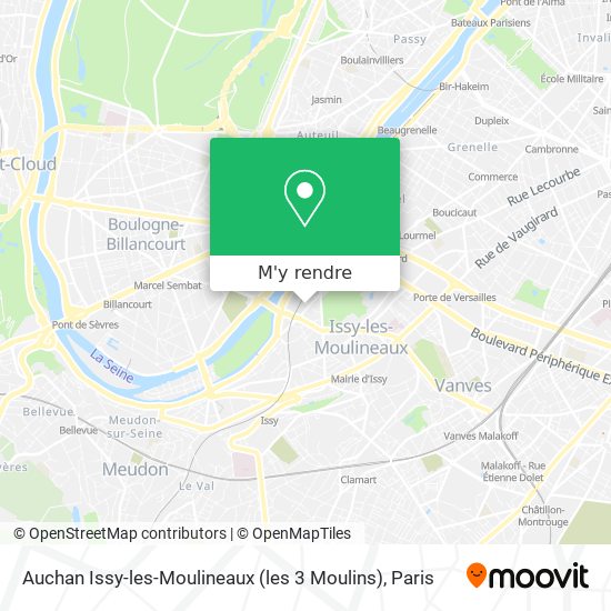 Auchan Issy-les-Moulineaux (les 3 Moulins) plan