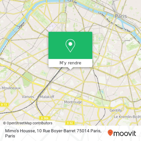 Mimo's Housse, 10 Rue Boyer-Barret 75014 Paris plan