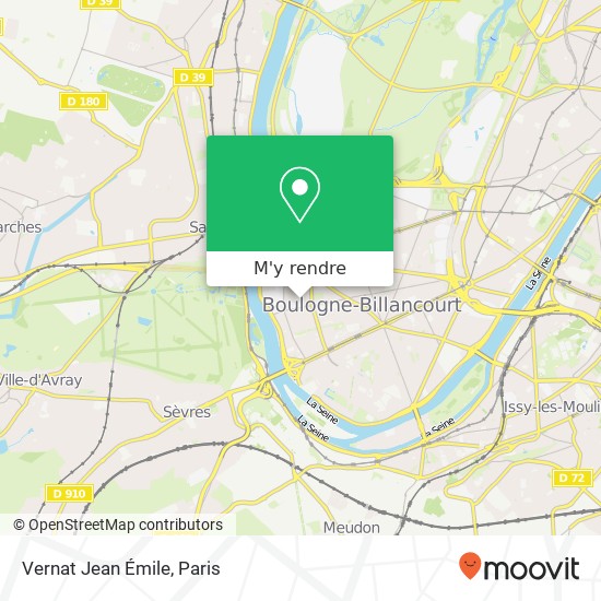 Vernat Jean Émile, 59 Rue de Bellevue 92100 Boulogne-Billancourt plan