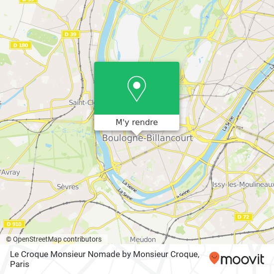 Le Croque Monsieur Nomade by Monsieur Croque, 108 Rue de Billancourt 92100 Boulogne-Billancourt plan