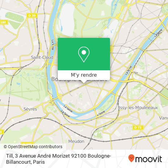 Till, 3 Avenue André Morizet 92100 Boulogne-Billancourt plan