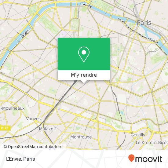 L'Envie, 57 Rue Pernety 75014 Paris plan