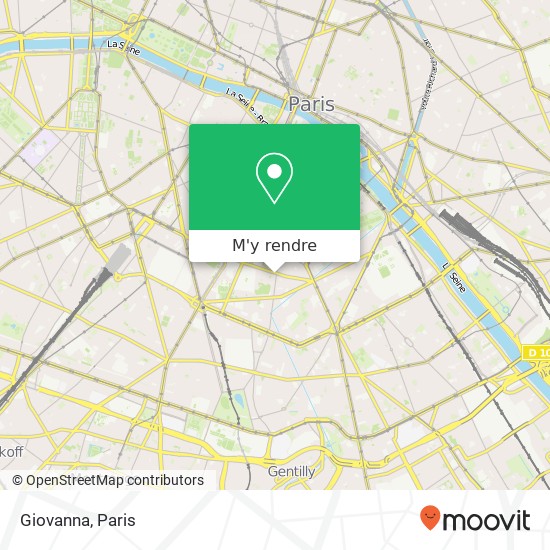 Giovanna, 47 Boulevard de Port-Royal 75013 Paris plan