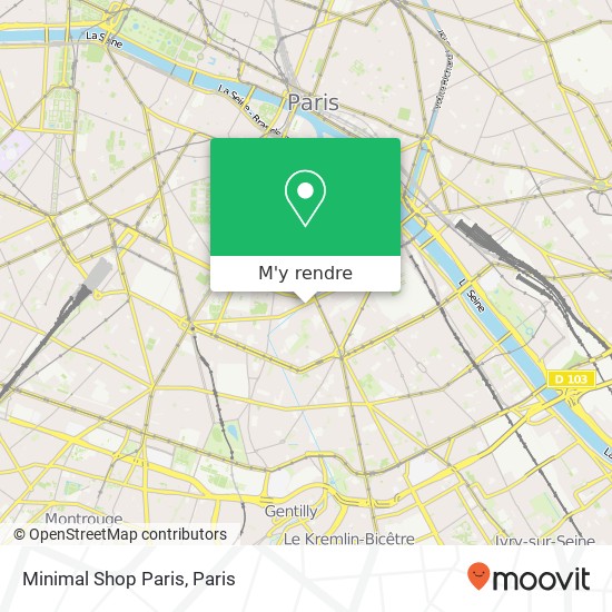 Minimal Shop Paris, 15 Boulevard Arago 75013 Paris plan