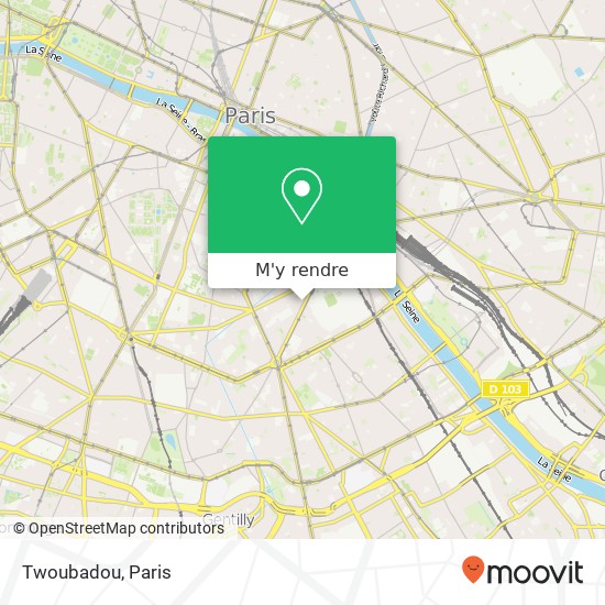 Twoubadou, 70 Boulevard de l'Hôpital 75013 Paris plan