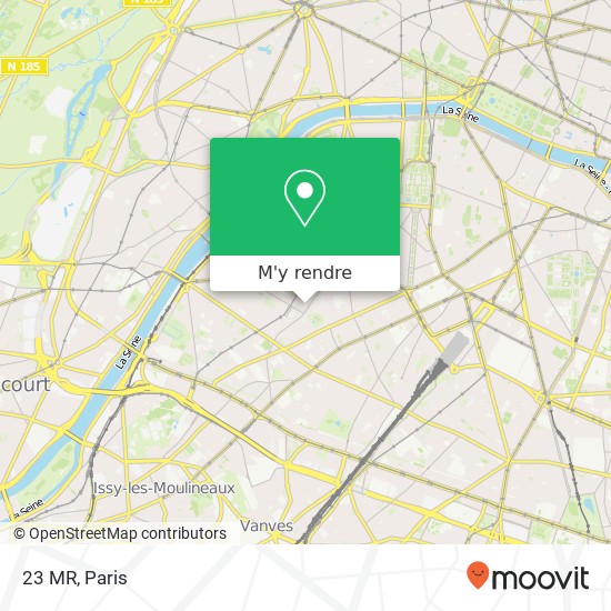 23 MR, 23 Rue Mademoiselle 75015 Paris plan