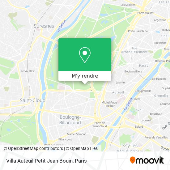 Villa Auteuil Petit Jean Bouin plan