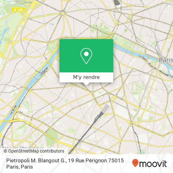 Pietropoli M. Blangout G., 19 Rue Pérignon 75015 Paris plan