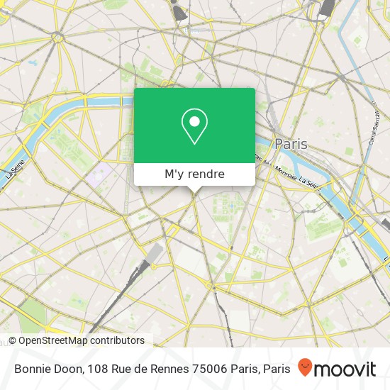 Bonnie Doon, 108 Rue de Rennes 75006 Paris plan