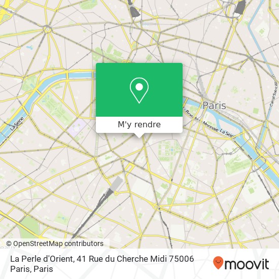 La Perle d'Orient, 41 Rue du Cherche Midi 75006 Paris plan