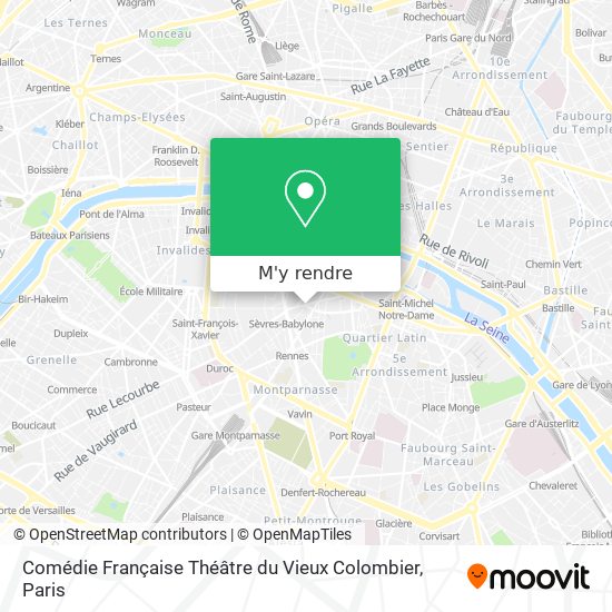 Comédie Française Théâtre du Vieux Colombier plan