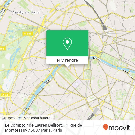 Le Comptoir de Lauren Bellfort, 11 Rue de Monttessuy 75007 Paris plan