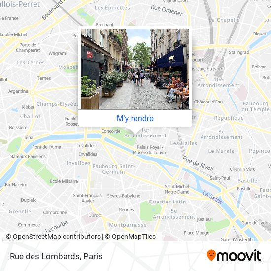 Rue des Lombards plan