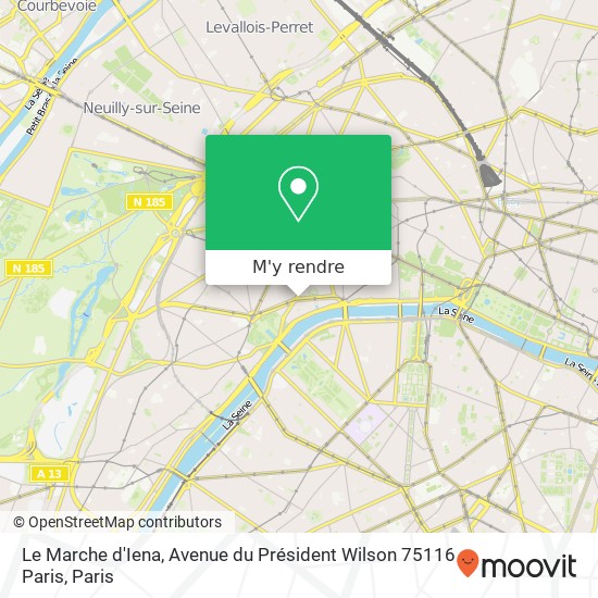 Le Marche d'Iena, Avenue du Président Wilson 75116 Paris plan