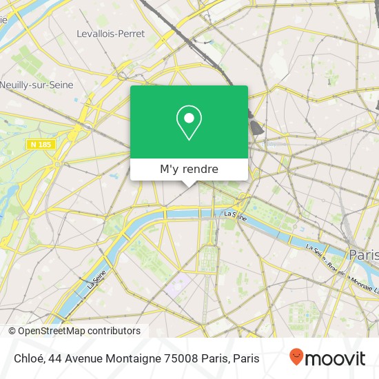 Chloé, 44 Avenue Montaigne 75008 Paris plan