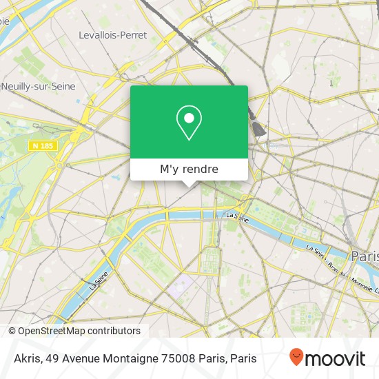 Akris, 49 Avenue Montaigne 75008 Paris plan