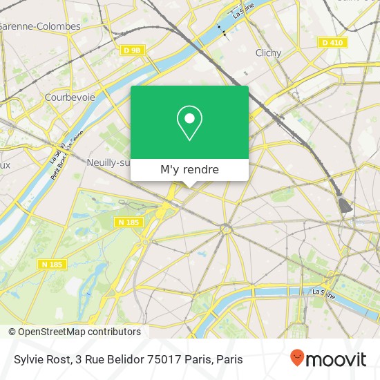 Sylvie Rost, 3 Rue Belidor 75017 Paris plan
