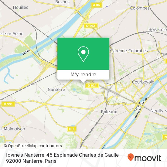 Iovine's Nanterre, 45 Esplanade Charles de Gaulle 92000 Nanterre plan