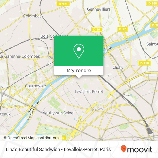 Lina's Beautiful Sandwich - Levallois-Perret, 33 Avenue de l'Europe 92300 Levallois-Perret plan