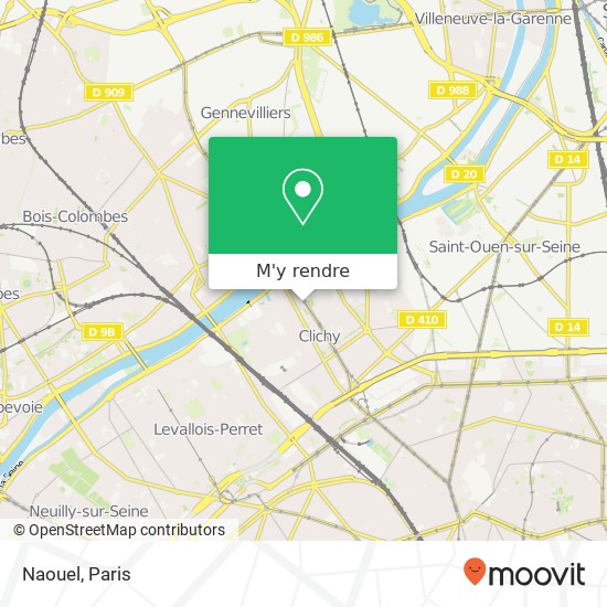 Naouel, 109 Rue Martre 92110 Clichy plan