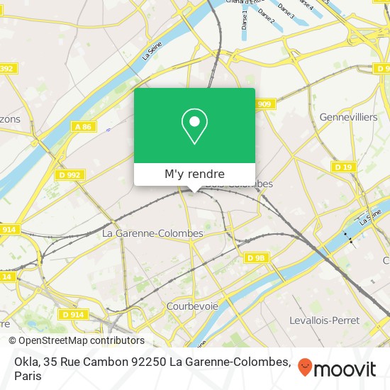 Okla, 35 Rue Cambon 92250 La Garenne-Colombes plan
