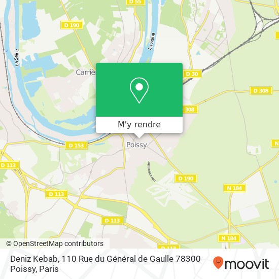 Deniz Kebab, 110 Rue du Général de Gaulle 78300 Poissy plan