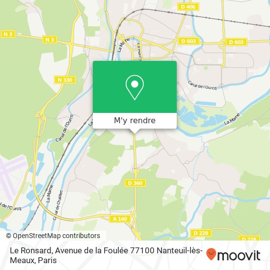 Le Ronsard, Avenue de la Foulée 77100 Nanteuil-lès-Meaux plan