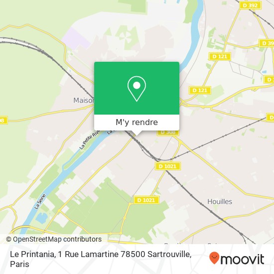 Le Printania, 1 Rue Lamartine 78500 Sartrouville plan