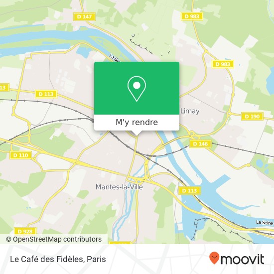 Le Café des Fidèles, Rue Porte aux Saints 78200 Mantes-la-Jolie plan