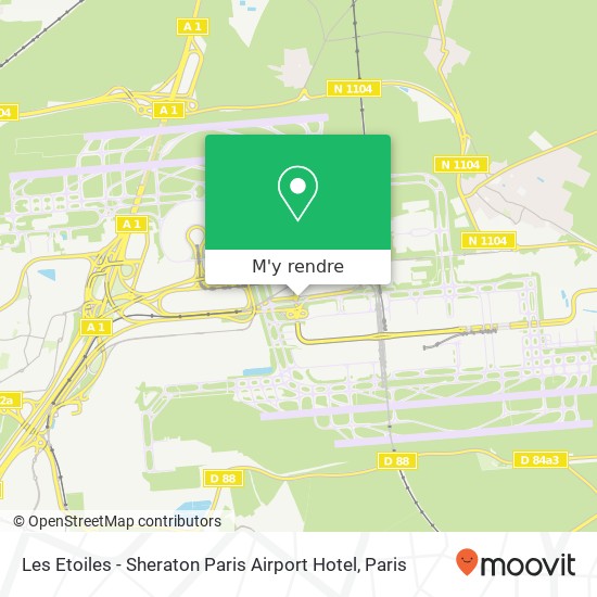 Les Etoiles - Sheraton Paris Airport Hotel, Rue de Paris 93290 Tremblay-en-France plan