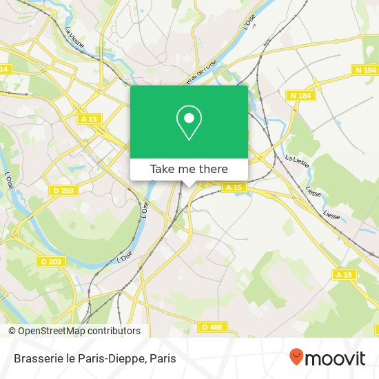 Brasserie le Paris-Dieppe, 95610 Éragny plan