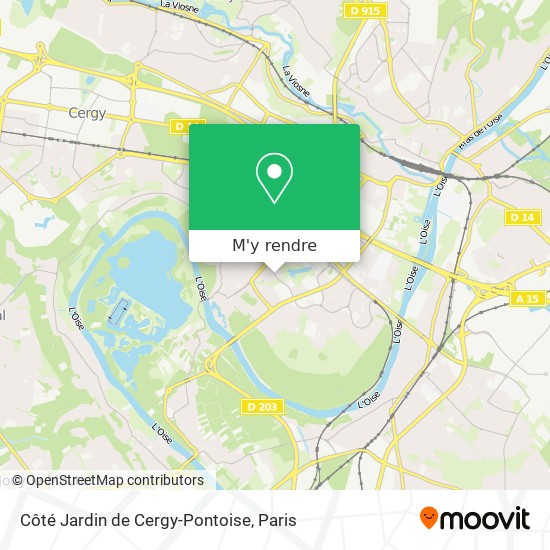 Côté Jardin de Cergy-Pontoise plan